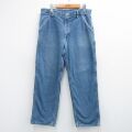 W31★古着 カーハート ペインター パンツ メンズ 90年代 90s 紺 デニム 内側フランネル 25nov27