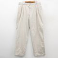 W36★古着 ランズエンド パンツ メンズ 90年代 90s コットン USA製 薄ベージュ【spe】 26jan14