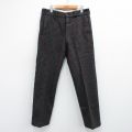 W34★古着 JOHNSON パンツ メンズ 90年代 90s ウール USA製 濃グレー他 チェック 26jan21