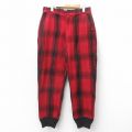 W32★古着 ハンティング パンツ メンズ 70年代 70s ウール 赤他 チェック26feb03