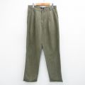 W33★古着 ドッカーズ パンツ メンズ 00年代 00s リネン 緑 26feb06