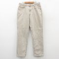 W35★古着 エルエルビーン ジーンズ メンズ 90年代 90s コットン USA製 ベージュ デニム【spe】 26feb14