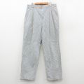 W35★古着 JOS A BANK パンツ メンズ 90年代 90s シアサッカー コットン USA製 白他 ストライプ 26feb14
