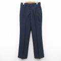 W32★古着 CINTAS スラックス パンツ メンズ 80年代 80s USA製 タロン 紺 26feb16
