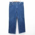 W37★古着 ジーンズ メンズ 80年代 80s コットン 紺 デニム 内側フリース【spe】 26feb20