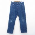 W32★古着 ラングラー ジーンズ メンズ 90年代 90s コットン USA製 紺 デニム 内側キルティング 26mar07