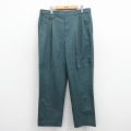 W35★古着 HAGGER パンツ メンズ 90年代 90s コットン USA製 緑 26mar12