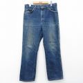 W34★古着 リー Lee ジーンズ メンズ 90年代 90s ヒゲ コットン USA製 紺 デニム【spe】 26mar18