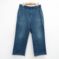 W32★古着 ディッキーズ ワーク パンツ メンズ 90年代 90s コットン 紺系 26apr08