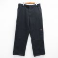 W38★古着 ディッキーズ ワーク パンツ メンズ ダブルニー 黒 26apr08