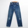 W30★古着 ラングラー ジーンズ メンズ 90年代 90s ヒゲ コットン USA製 紺 デニム【spe】 26apr08