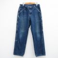 W34★古着 ペインター パンツ メンズ 90年代 90s コットン USA製 紺 デニム 26apr20