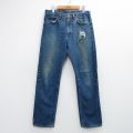 W34★古着 リー Lee ジーンズ メンズ 80年代 80s ヒゲ コットン USA製 紺 デニム 26apr20