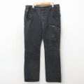 W36★古着 ジーンズ メンズ コットン 黒 デニム 26apr23