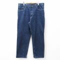 W38★古着 ジーンズ メンズ コットン 濃紺 デニム 26apr25