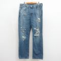 リーバイス514 ジーンズ ヒゲ ネイビー W34 | 古着