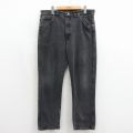 W35★古着 ラングラー ジーンズ メンズ 90年代 90s コットン USA製 ブラック デニム【spe】 26may18