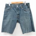 リーバイス501 ショートパンツ ヒゲ ネイビー W33 | 古着