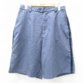 W31★古着 ショート パンツ ショーツ メンズ 90年代 90s USA製 薄紺 ネイビー 25apr14 中古 ボトムス 短パン ショーパン ハーフ