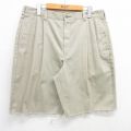 トミーヒルフィガー 90s ショートチノパンツ ワンポイントロゴ ベージュ W35 | 古着