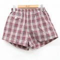 W27★古着 キャンパス ビンテージ ショート パンツ ショーツ メンズ 60年代 60s 赤他 レッド チェック 【spe】 25may10 中古 ボトムス 短パン ショーパン ハーフ