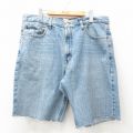 リーバイス567 ショートパンツ ヒゲ ネイビー W38 | 古着