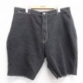 W38古着 ギタノ ショート パンツ ショーツ メンズ 黒 ブラック デニム 25jun14 中古 ボトムス 短パン ショーパン ハーフ