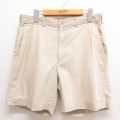 W34★古着 HAGGAR ショート パンツ ショーツ メンズ 90年代 90s 薄ベージュ カーキ 25jun18 中古 ボトムス 短パン ショーパン ハーフ