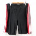 W37★古着 アディダス adidas ショート トレーニング パンツ ショーツ メンズ 90年代 90s ワンポイントロゴ USA製 黒他 ブラック 25jun18 中古 ボトムス 短パン ショーパン