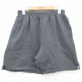 W32★古着 ウィルソン ショート スウェット パンツ ショーツ メンズ 00年代 00s 無地 濃グレー 霜降り 25jun23 中古 ボトムス 短パン ショーパン