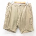 W34★古着 ラッキーブランド Lucky Brand ショート パンツ ショーツ メンズ リネン ベージュ カーキ 25jul04 中古 ボトムス 短パン ショーパン ハーフ