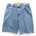 W38★古着 リーバイス Levis 560 ショート パンツ ショーツ メンズ コットン 紺 ネイビー デニム 【spe】 25jul07 中古 ボトムス 短パン ショーパン ハーフ