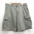 W38★古着 オールドネイビー OLD NAVY ショート カーゴ パンツ ショーツ メンズ コットン 濃緑系 グリーン 25jul08 中古 ボトムス 短パン ショーパン