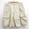 W36★古着 ギャップ GAP ショート カーゴ パンツ ショーツ メンズ リップストップ コットン ベージュ カーキ 25jul10 中古 ボトムス 短パン ショーパン
