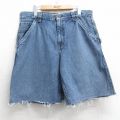 W35★古着 オールドネイビー OLD NAVY ショート ペインター パンツ ショーツ メンズ コットン 紺 ネイビー デニム 25jul10 中古 ボトムス 短パン ショーパン