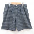 【50%OFF】W34★古着 アメリカンイーグル American Eagle ショート パンツ ショーツ メンズ 90年代 90s 紺他 ネイビー チェック 25jul11 中古 ボトムス 短パン ショーパン ハーフ