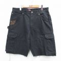 ラングラー W35 ショートカーゴパンツ リップストップ ブラック | 古着