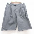 W29★古着 ショート パンツ ショーツ メンズ コットン 濃グレー 25jul22 中古 ボトムス 短パン ショーパン ハーフ