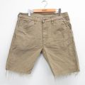W35★古着 リーバイス Levis 505 ショート ペインター パンツ ショーツ メンズ ベージュ カーキ 25aug02 中古 ボトムス 短パン ショーパン
