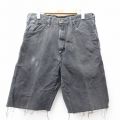 W31★古着 ラングラー Wrangler ショート パンツ ショーツ メンズ 90年代 90s コットン USA製 黒 ブラック デニム 【spe】 25aug04 中古 ボトムス 短パン ショーパン ハーフ