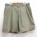W36★古着 ショート パンツ ショーツ メンズ 00年代 00s コットン タロン 濃緑系 グリーン 25aug05 中古 ボトムス 短パン ショーパン ハーフ