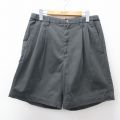 W31★古着 HAGGAR ショート パンツ ショーツ メンズ コットン 濃グレー 25aug20 中古 ボトムス 短パン ショーパン ハーフ