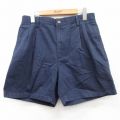 W30★古着 エルエルビーン LLBEAN ショート パンツ ショーツ メンズ 00年代 00s コットン 紺 ネイビー 25sep02 中古 ボトムス 短パン ショーパン ハーフ