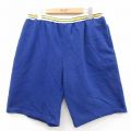 W34★古着 ギャップ GAP　ショート スウェット パンツ ショーツ メンズ 90年代 90s 青 ブルー 25sep02 中古 ボトムス 短パン ショーパン