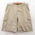 W36★古着 ノースフェイス THE NORTH FACE ショート カーゴ パンツ ショーツ メンズ リップストップ ベージュ カーキ 25sep02 中古 ボトムス 短パン ショーパン
