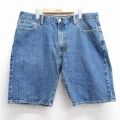 W40★古着 リーバイス Levis 505 ショート パンツ ショーツ メンズ 大きいサイズ コットン 紺 ネイビー デニム 25sep03 中古 ボトムス 短パン ショーパン ハーフ