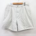 W34★古着 IZOD ショート パンツ ショーツ メンズ コットン 白系 ホワイト 25sep03 中古 ボトムス 短パン ショーパン ハーフ
