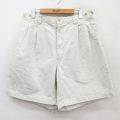 W30★古着 ショート パンツ ショーツ メンズ コットン 白系 ホワイト 25sep03 中古 ボトムス 短パン ショーパン ハーフ