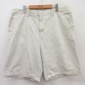 W38★古着 カルバンクライン Calvin Klein ショート パンツ ショーツ メンズ コットン 薄ベージュ系 カーキ 25sep03 中古 ボトムス 短パン ショーパン ハーフ