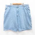 W40★古着 ラングラー Wrangler ショート ペインター パンツ ショーツ メンズ 大きいサイズ 薄紺 ネイビー デニム 25sep03 中古 ボトムス 短パン ショーパン